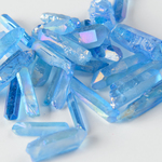 (rp-62) 天然水晶 カラークリスタル【ブルー】 20g ポイント水晶 オルゴナイト パーツ レジン 