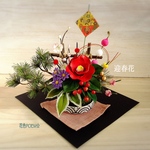 粘土の花・祝＊迎春花【松竹梅】＊＊敷布つきセット作品♪