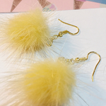 ミンクファーピアス☆yellow