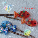 ☆再販☆お魚ヘアピン(赤)2本セット
