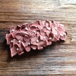 革花のスリーピン Ｓサイズ(花芯付き) サーモンピンク 