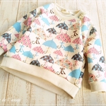 【size100】rough raglan 〈アンブレラ・レトロブルー〉　