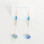 Blue green crystal pierce　