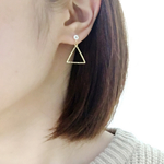 三角キラキラ 貼るピアス シールピアス