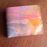 牛ヌメ革 手染めダブルマーブル お財布