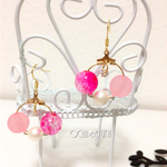 スウィートピンク♡loveフープピアス