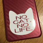 《ステッカー》NO CAT,NO LIFE.《7cm》