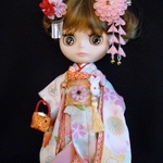 Blythe outfit ◆正絹◆着物◆京友禅の振袖セット◆ブライス◆