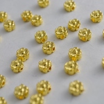 アクセサリーパーツ  ロンデル メタルビーズ マーガレット小 ゴールド 5mm 50個[4582434317535]