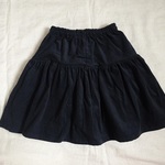 完成品120☆コーデュロイのパンツ付ティーアドスカート☆木いちご　黒