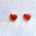 ハートのシンプルピアス（金）