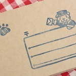 【送料無料】クマちゃん郵便屋さん・枠はんこ 