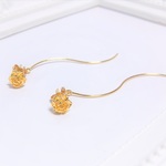 feminine rose  薔薇のウェーブラインピアス              
