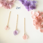 舞う、揺れる、ひとひら紫陽花ピアス｛013｝*イヤリングver.有