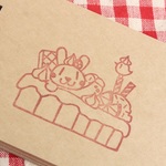 ■SALE■郵便番号枠・ウサギパフェはんこ 