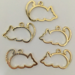 レジン枠【お昼寝ねこ】5個
