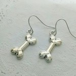 ★シンプルデザイン★骨骨のピアス(シルバー)