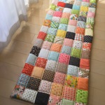【kum様専用】63cm×198cm　パッチワークマルチマット　kukka123  ベビーキルトやベビーマット、玄関マットに♪