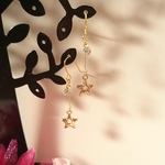 星とジルコニアのピアス