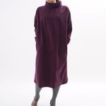 wool（ウール）ドルマンスリーブの重ね襟 ワンピース/ウィッチパープル a66-2