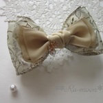 冬のきらめき**バレッタ（ribbon*チャーム）