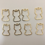 レジン枠【おすわり猫】8個