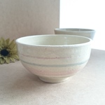 古唐のお茶碗【灰青×紺】