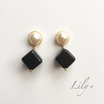 パールとキューブピアス