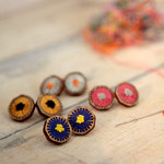 ●木製刺繍ピアス●