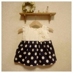 肩フリルドットbaby onepiece
