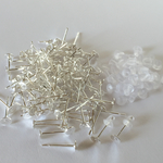 シルバーカラーピアスパーツ(皿4mm)100個