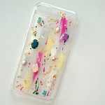 ペイントとビジューのiPhoneケース  