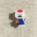 ねこ画伯ブローチ
