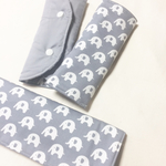 bpj0023様専用♡エルゴ抱っこ紐よだれカバーハンドメイドゾウさん柄リバーシブルブルー
