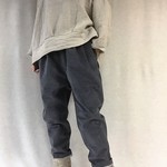 サルエル気味コーデュロイパンツ（グレー）
