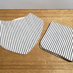 stripe　kitune スタイ&ハンカチset 8重ガーゼ