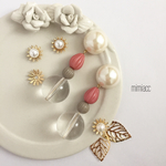 [NEW]bead*アクリル半丸パールのピアス/イヤリング