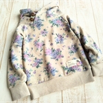 【size100】モイフーディー〈watercolor flower・パープル〉　 