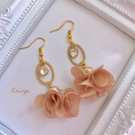 キラキラフラワータッセルピアス