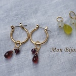 着せ替えピアス・ガーネット