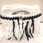 最終SALE‼🐚 ホワイト×デニム フリンジバッグ