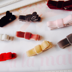 ２つで380円♡ベルベットリボンのヘアクリップ୨୧