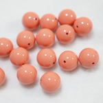 アクリル塗装ビーズ(12mm)【４個】サーモンピンク
