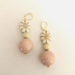 再販！ヴィンテージフラワー大ぶりピアス イヤリング