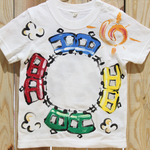 名入れ手描きTシャツ  ぐるぐる電車