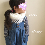 ぽこぽこファーのネックウォーマー♡スヌード ミルク