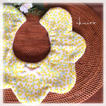 【再…販】ふわふわ花びらスタイ✴︎ミモザのお花柄✴︎出産祝い
