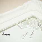 【送料無料】4mm 丸皿ピアス ホワイトシルバー 選べるキャッチ付き 100個 50ペア パーツ 素材 材料