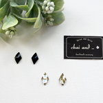 ダイヤ　スワロフスキー　ノンホールピアス/ピアス
