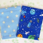 こども用　綿マスク　２枚セット　星　宇宙
